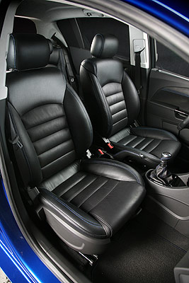The cabin of the new Chevrolet Aveo RS