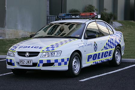 High visibility Queensland police car